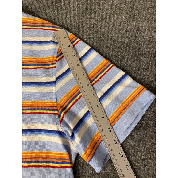 VTG Tommy Hilfiger Extra-Long Polo Shirt Men XL TALL Striped Short Sleeve Preppy - Picture 8 of 14